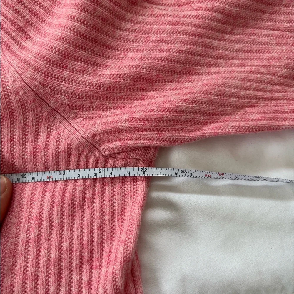 Wool Blend J. Crew Ribbed Pink Crew Neck Sweater
